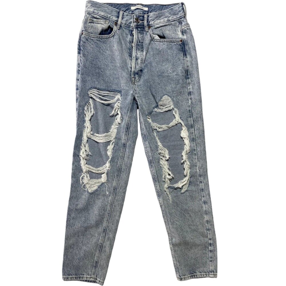 Pacsun Ultra High Rise Slim Jeans Light Wash Distressed Women’s Size 26